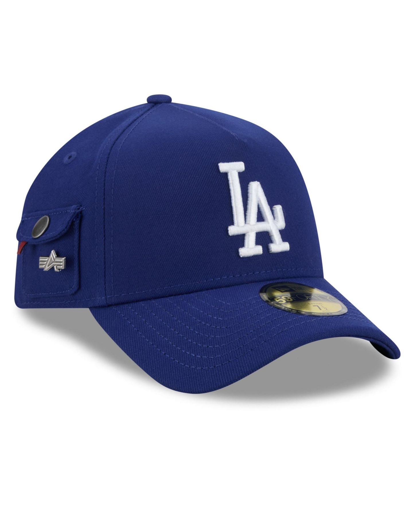 Мужская кепка New Era X Alpha Industries New Era Royal Los Angeles Dodgers A-Frame 59FORTY Fitted Hat — фото 1