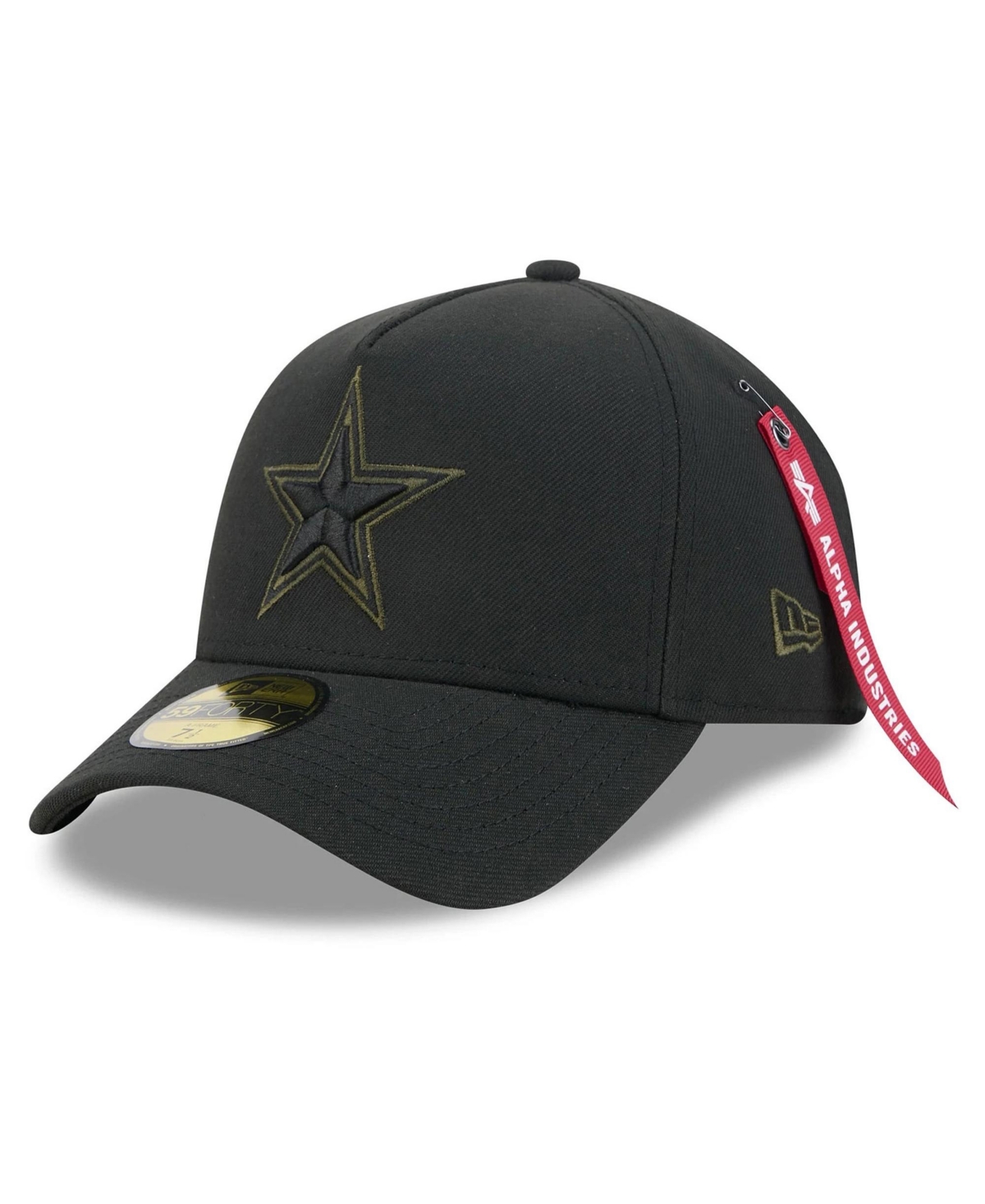 New Era X Alpha Industries Men's Black Dallas Cowboys A-Frame 59FORTY Fitted Hat - Black