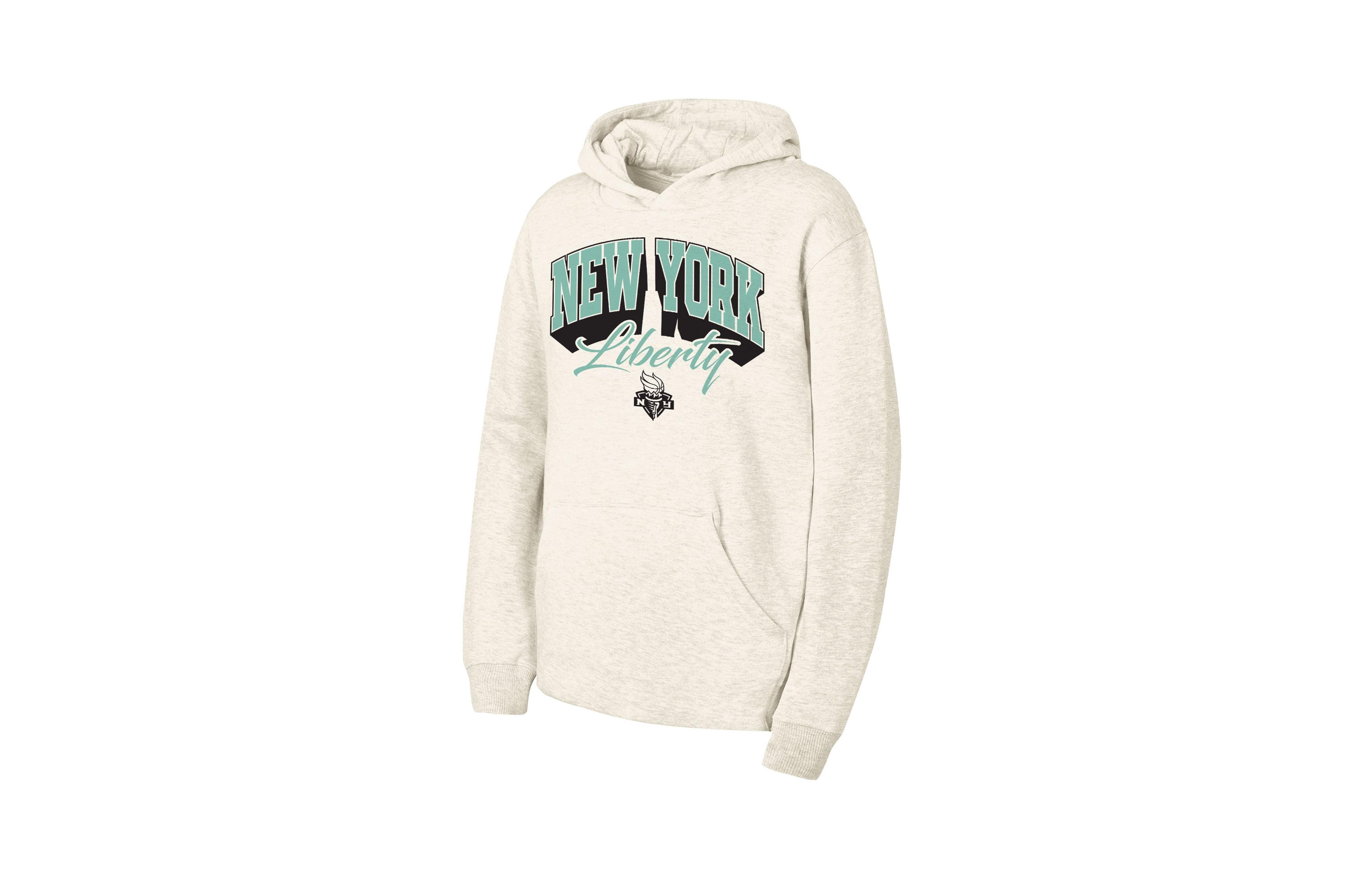 Outerstuff Big Boys' and Girls' Natural New York Liberty Powerful Fleece Hoodie
