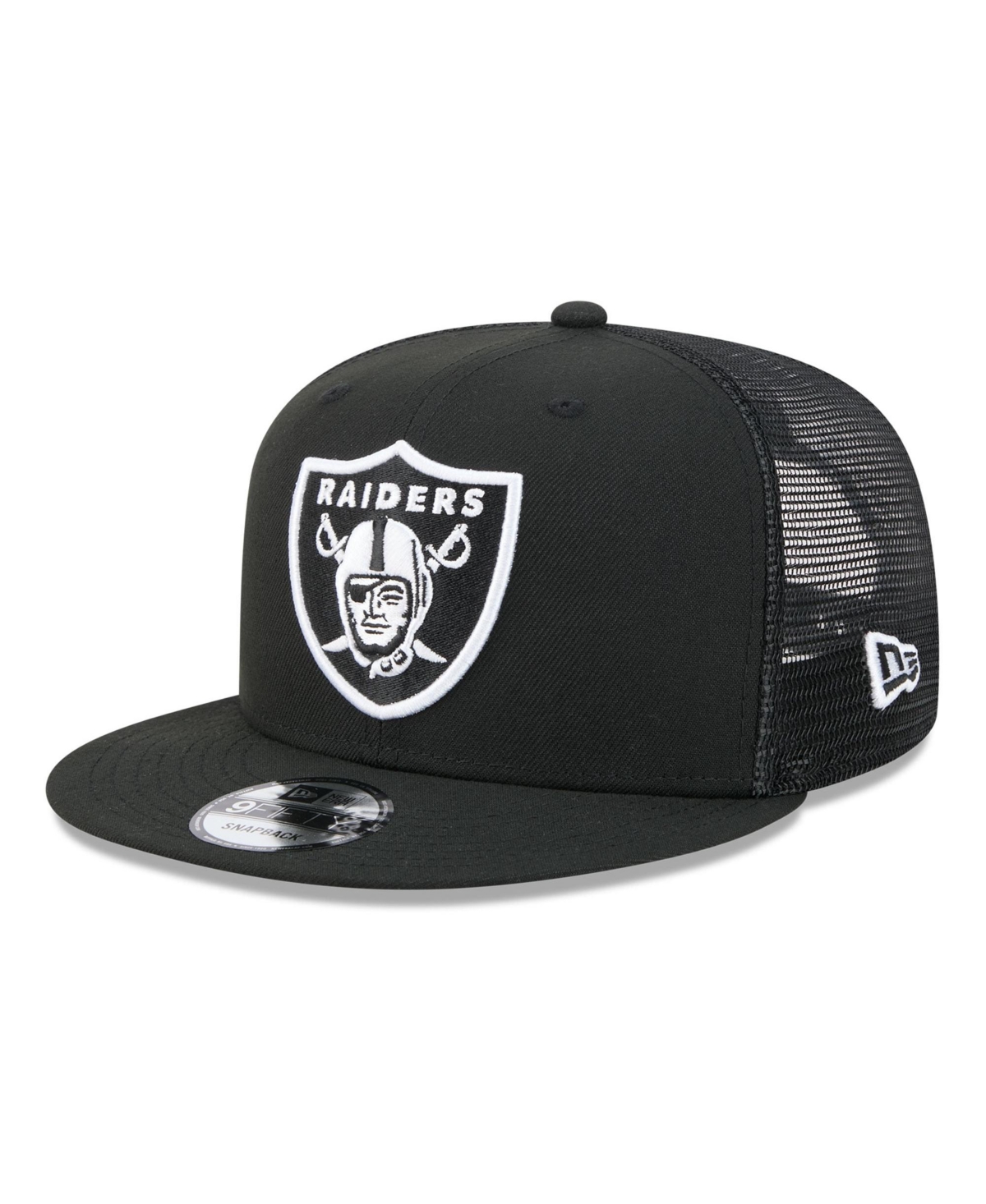 New Era Men's Black/White Las Vegas Raiders 9FIFTY Snapback Trucker Hat - Black, White
