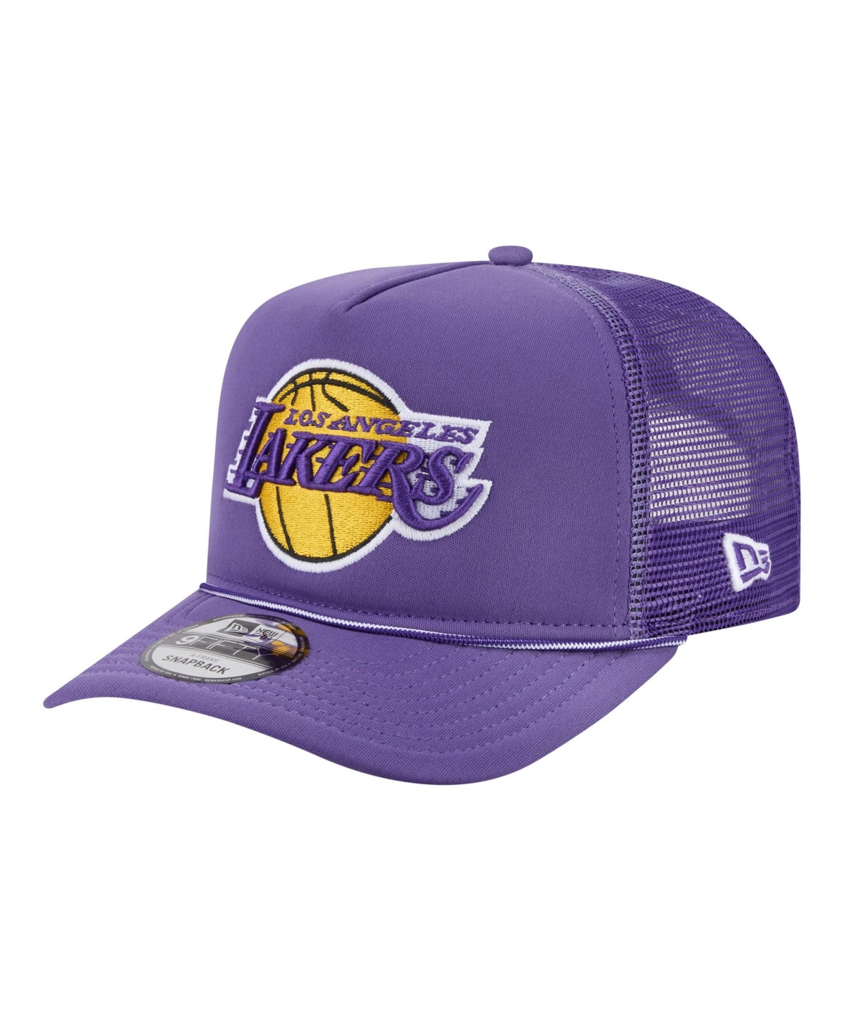 New Era Men's Purple Los Angeles Lakers Faded Foam Front 9FIFTY A-Frame Adjustable Trucker Hat - Purple