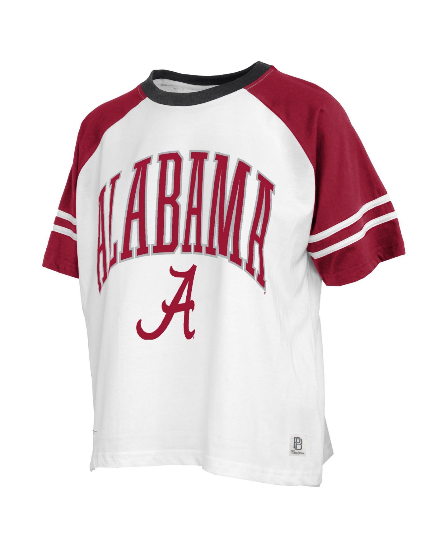 Женская футболка Pressbox White Alabama Crimson Tide Sky Color block — фото 2