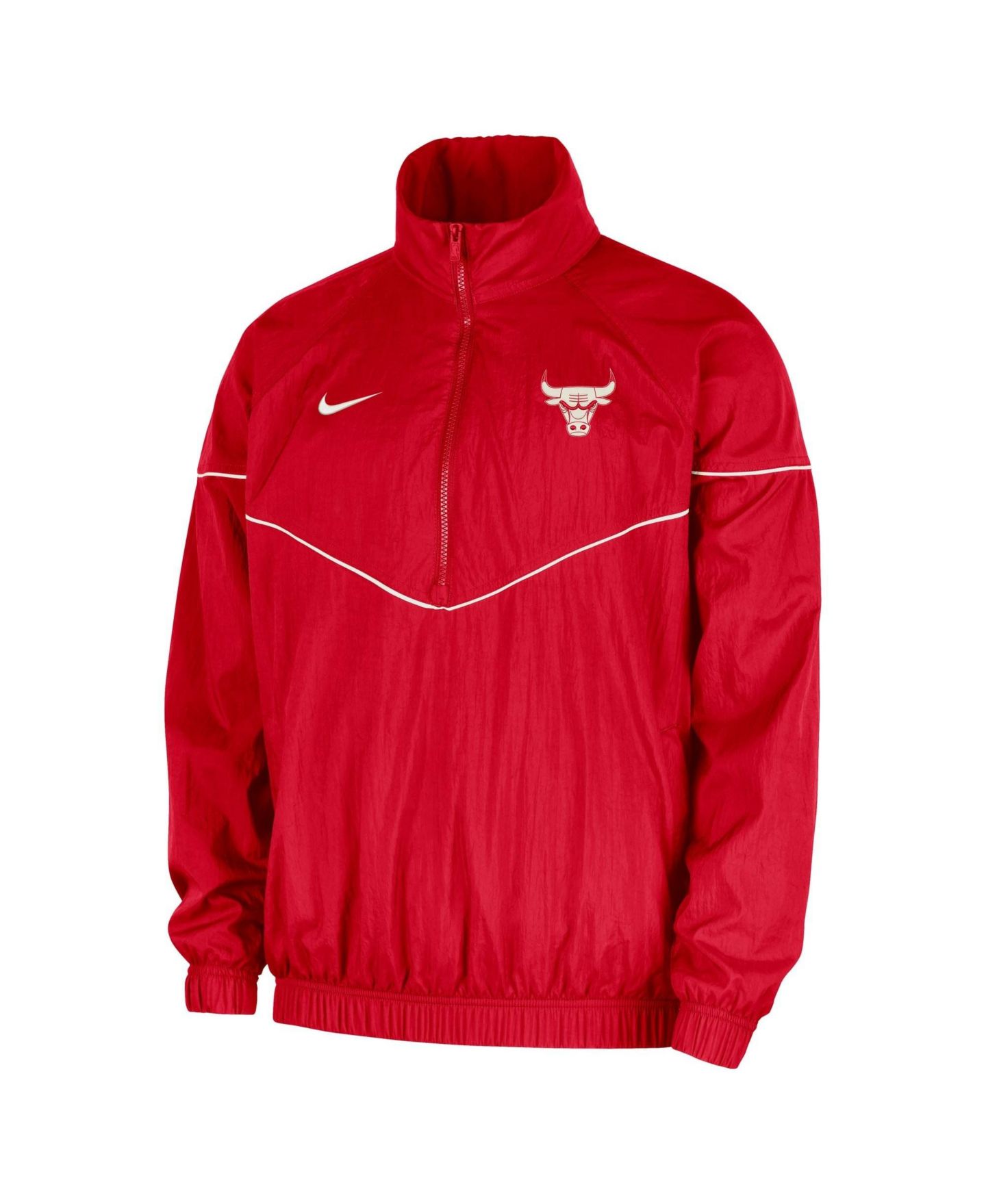 Мужская куртка Nike Red Chicago Bulls Courtside Windrunner Woven Half-Zip Hooded — фото 2