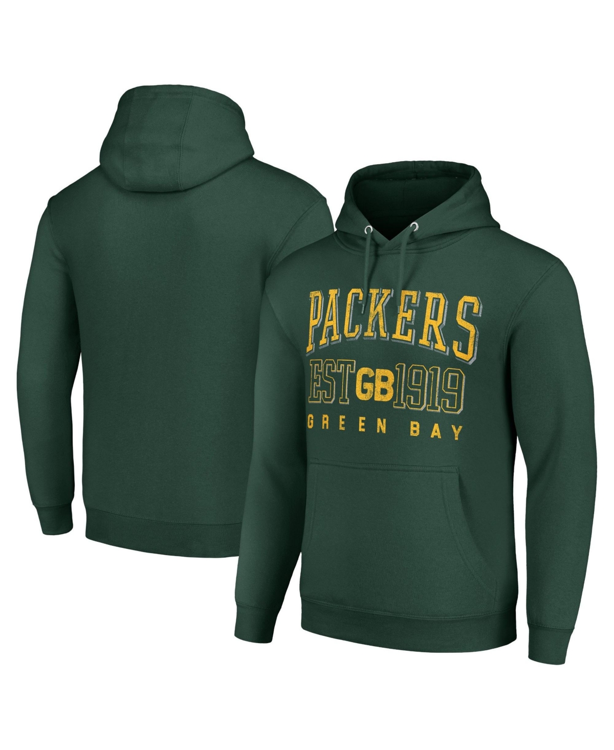 Starter Men's and Women's Green Bay Packers Throwback Logo Pullover Hoodie - Green