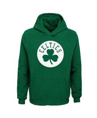 Big Boys' and Girls' Green Boston Celtics Primary Logo Pullover Hoodie