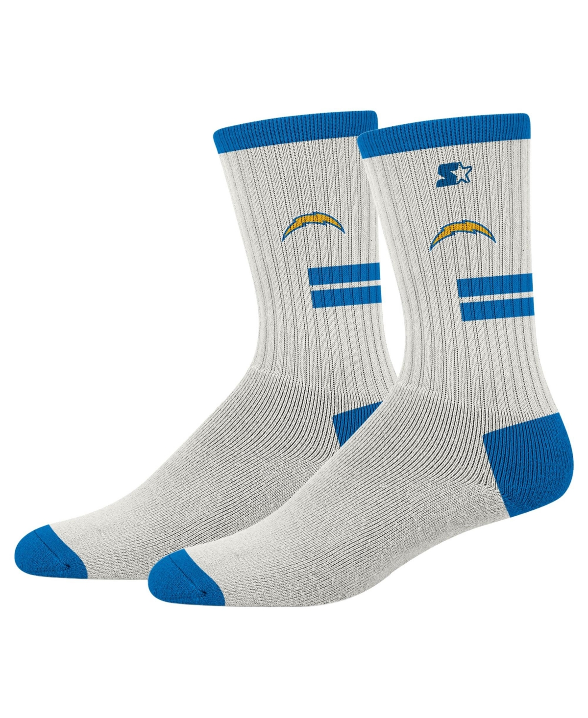 Starter Men's and Women's Cream Los Angeles Chargers Premiere Cushioned Crew Socks