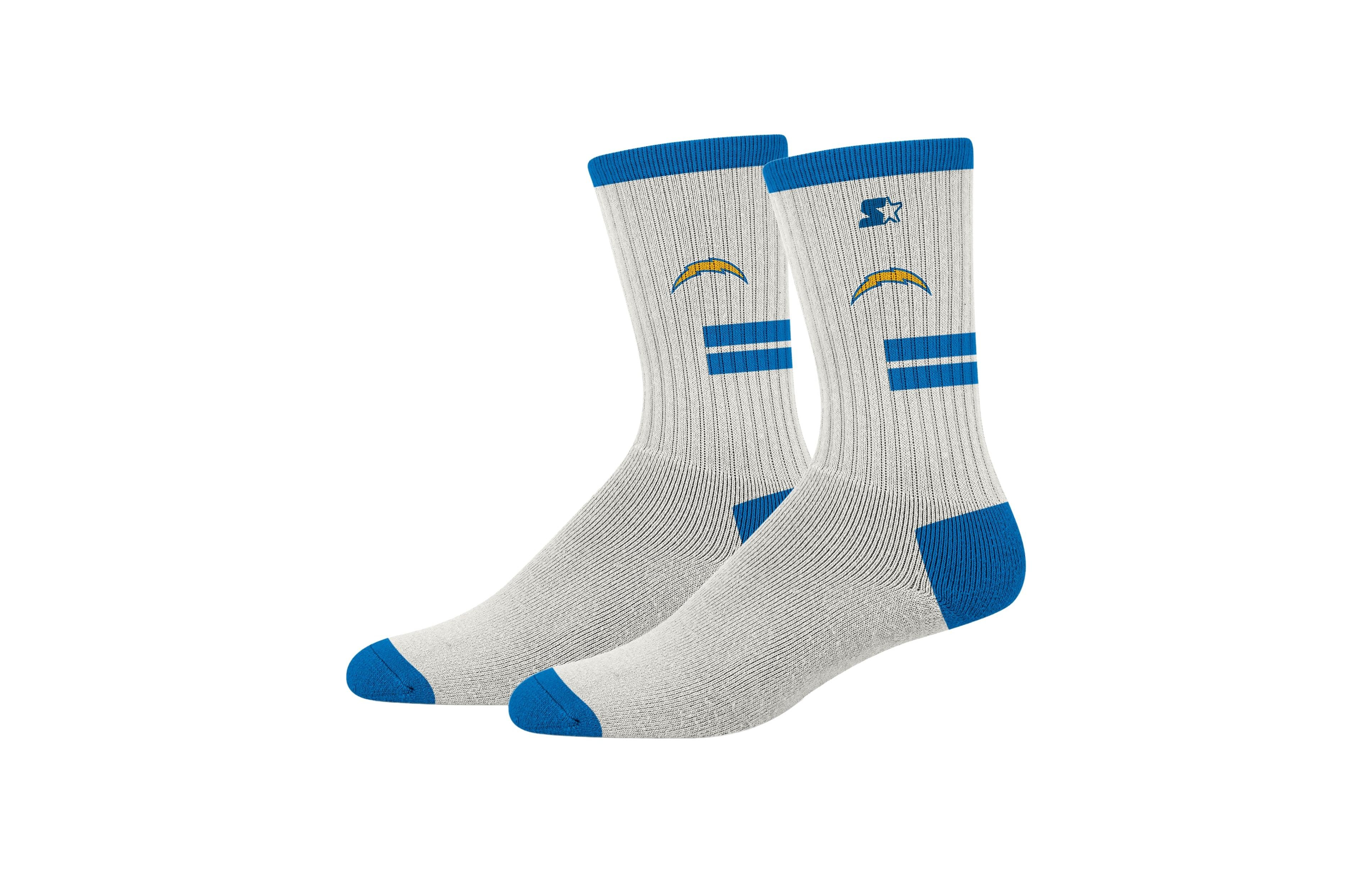 Starter Men's and Women's Cream Los Angeles Chargers Premiere Cushioned Crew Socks