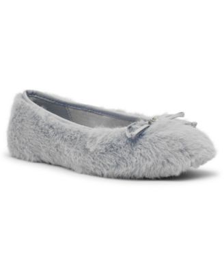 Women's Snuggle Ballet Faux Fur Bow Flats
