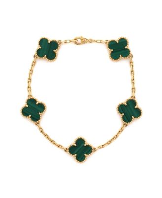 Vintage Alhambra 5 Motifs Bracelet in 18K Yellow Gold