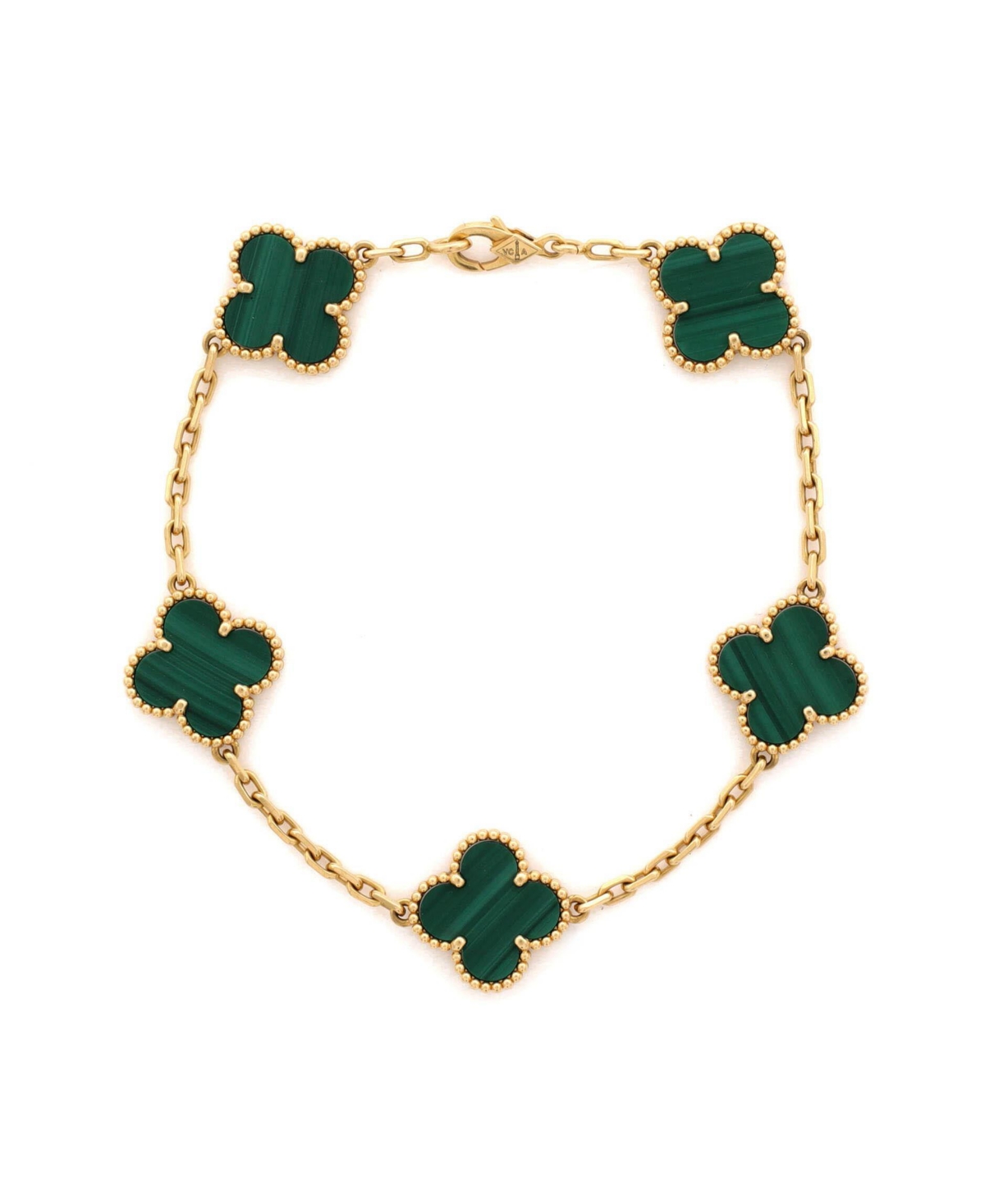 Pre-Owned Van Cleef & Arpels Vintage Alhambra 5 Motifs Bracelet in 18K Yellow Gold