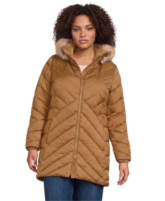 Plus Size FeatherFree Cozy Fleece Lined Winter Coat