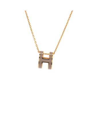 Pre-Owned HermA s Pop H Pendant Chain Necklace