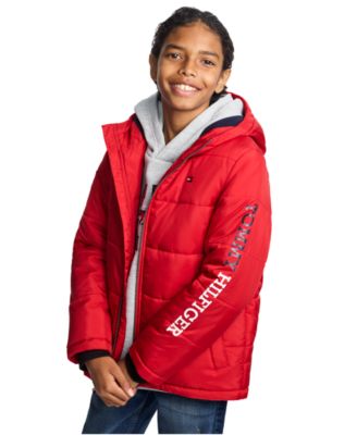 Boys' 8-20 Logo Puffer Jacket