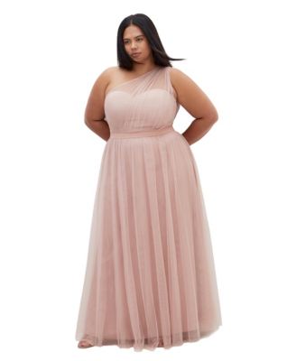 Women's Daniela One Shoulder Tulle Maxi Dress