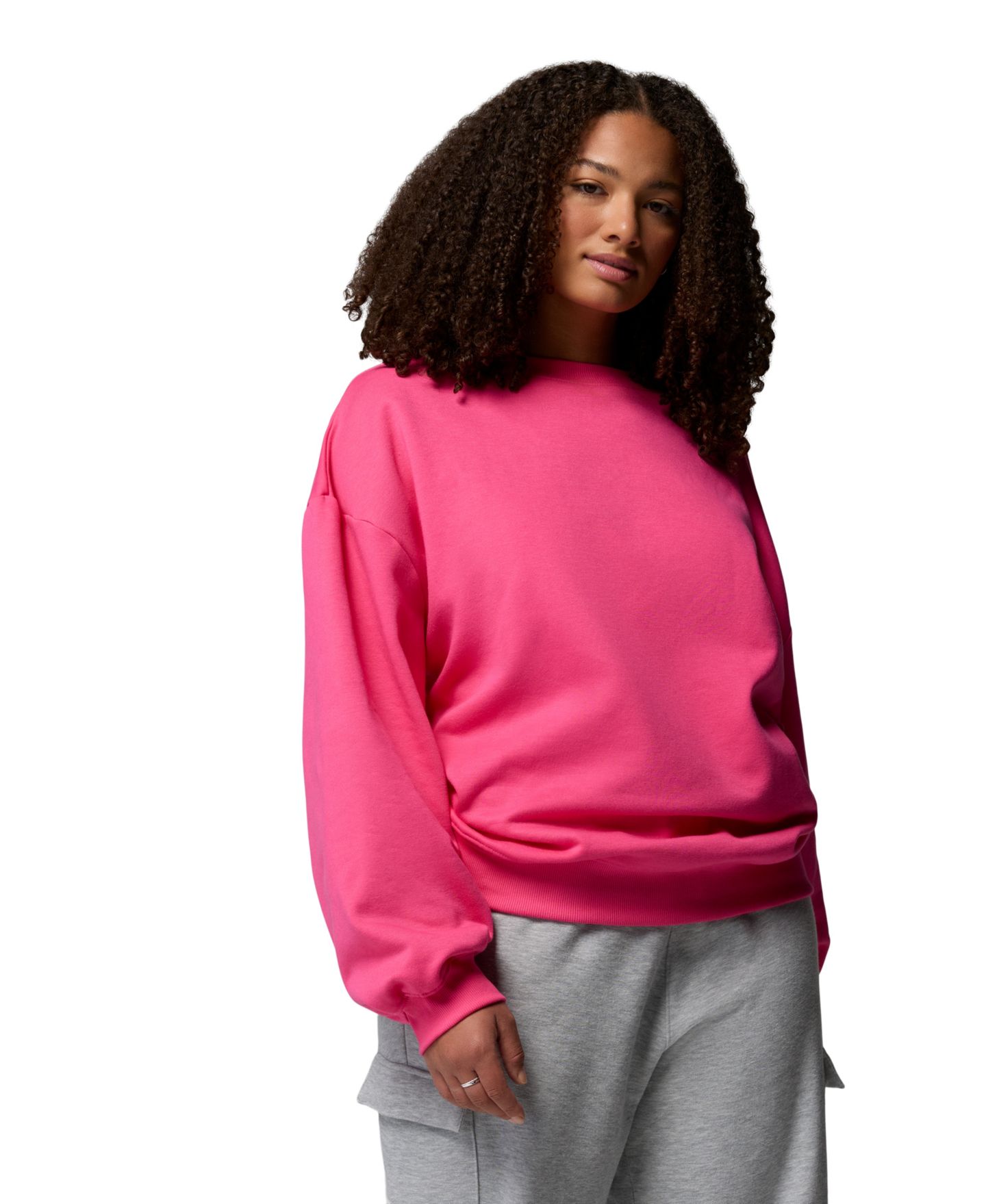 Женский свитшот Columbia Plus Size Aldermore Crewneck, цвет: Чёрный — фото 9