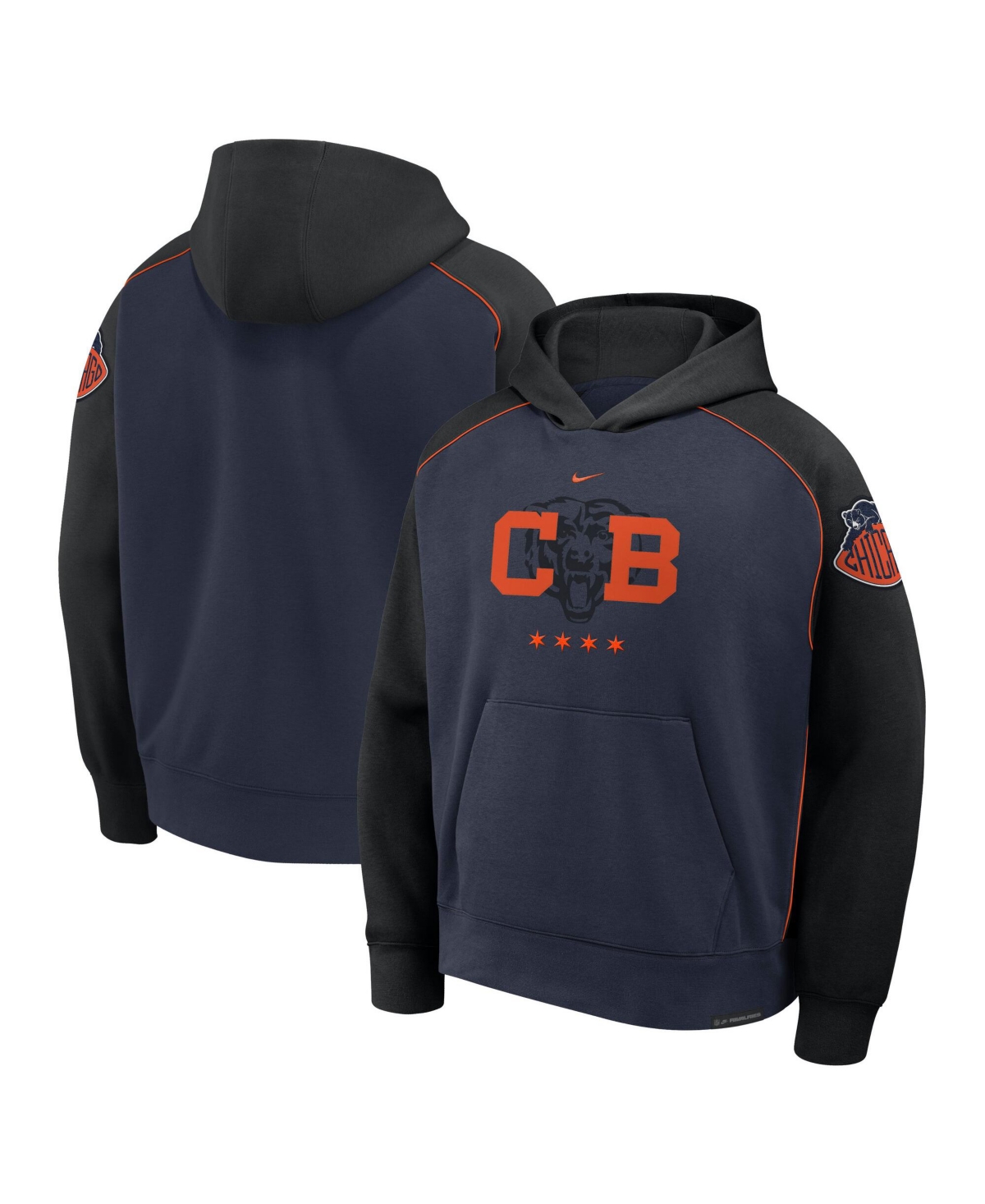 Nike Men's Navy/ Black Chicago Bears 2026 Rivalries Collection Air Pullover Hoodie