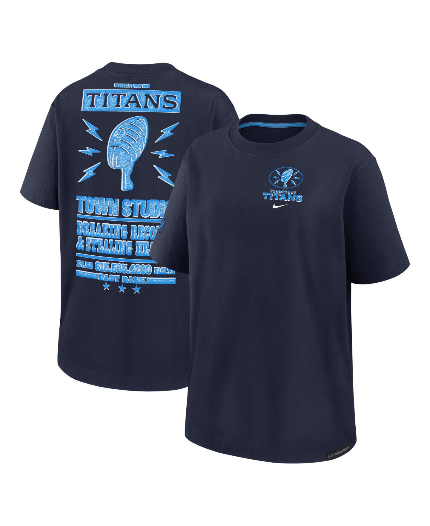Мужская футболка Nike College Navy Tennessee Titans 2026 Rivalries Collection Boyfriend — фото 1