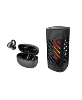 2-in-1 Ambient Flame Lantern Speaker and True Wireless Stereo Earbuds