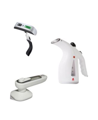 Travel Essentials Bundle: Digital Luggage Scale, Handheld Garment Steamer and Portable Travel Iron