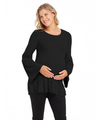 Women's Round Neck Bell Sleeve Top