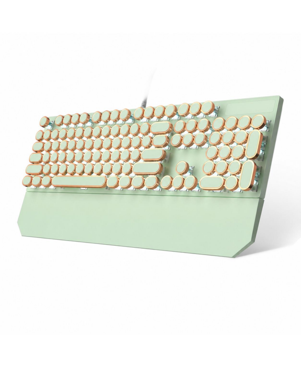 Lofree Typewriter Style Mechanical Gaming Keyboard Rgb Backlit 104 Keys Wired Round Keycaps - Green