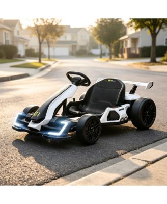 24V Electric Drift Go Kart, 7.5 MPH Max Speed, 110 lbs. Capacity, Ages 3-10