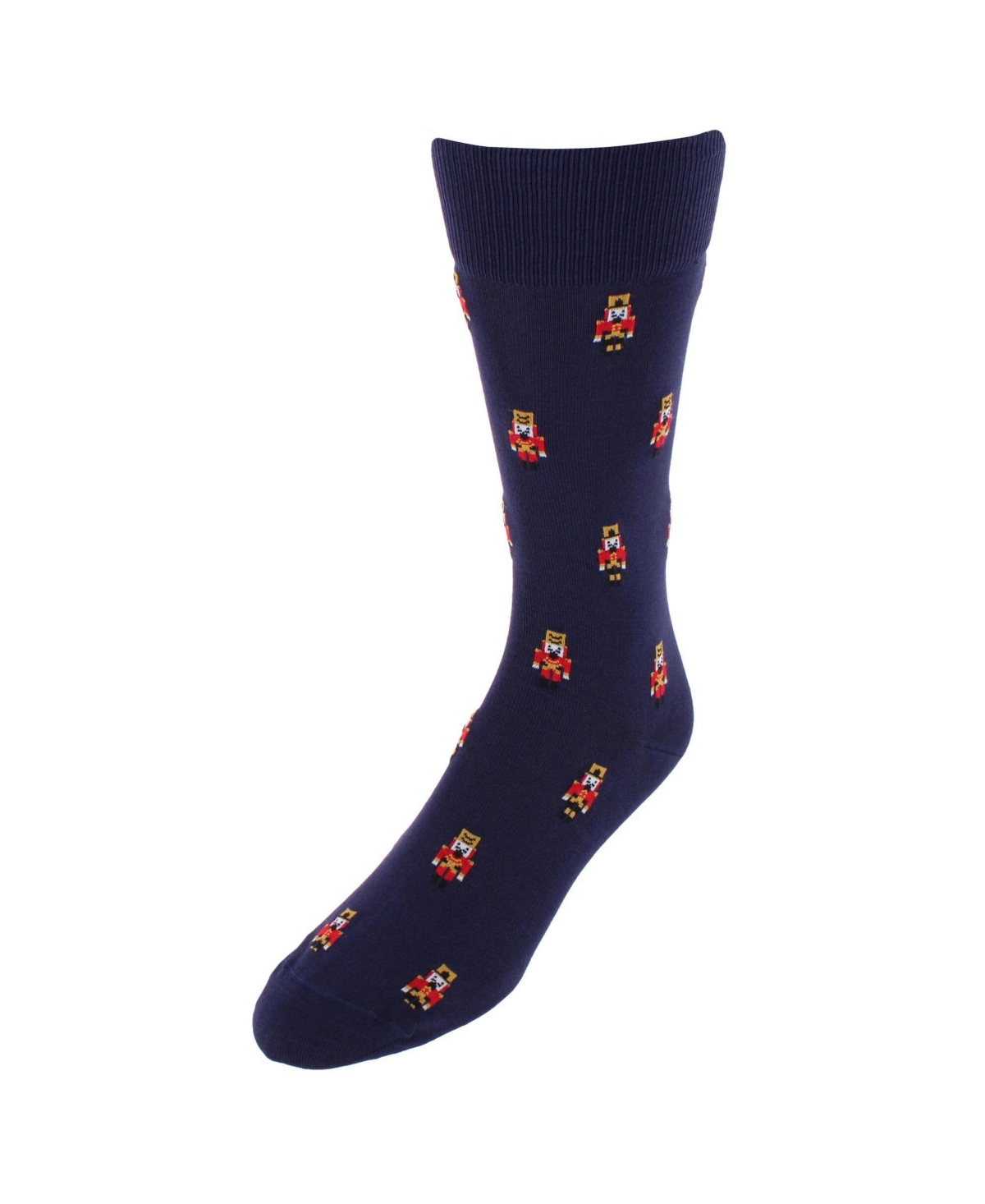 Trafalgar Men's Nutcracker Army Holiday Mid-Calf Mercerized Cotton Socks (1 Pair)