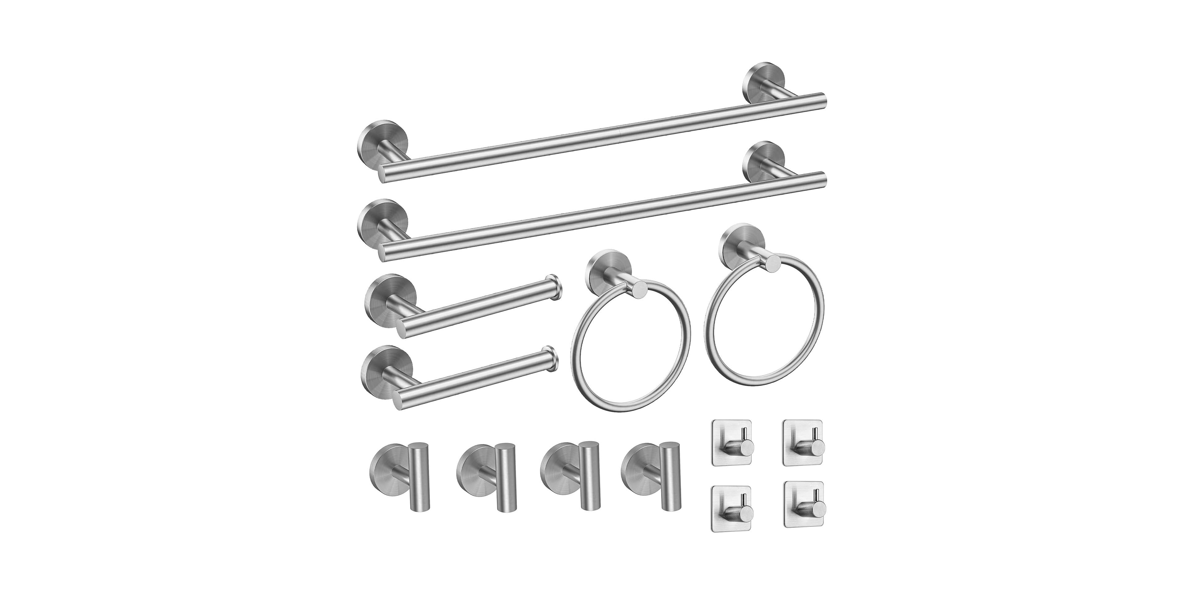 Cyqbd 14 Bathroom Hardware Set 304 Stainless Steel Towel Rack Kit 16"