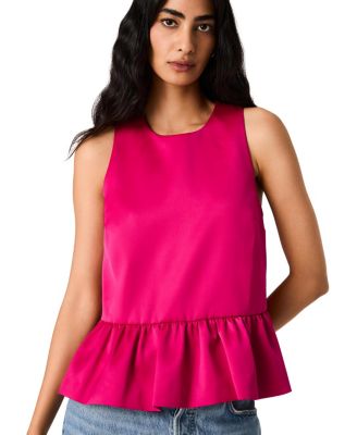 Women's Carey Satin Sleeveless Peplum Top