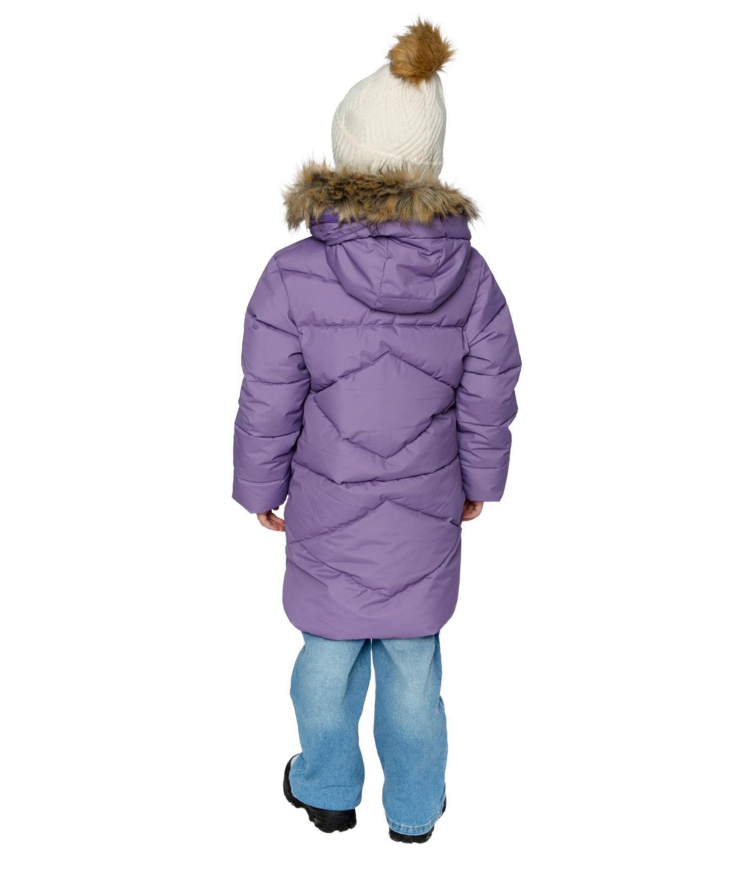 Куртка Deux par Deux Ong Winter Puffer Coat для девочек, цвет: Фиолетовый — фото 7