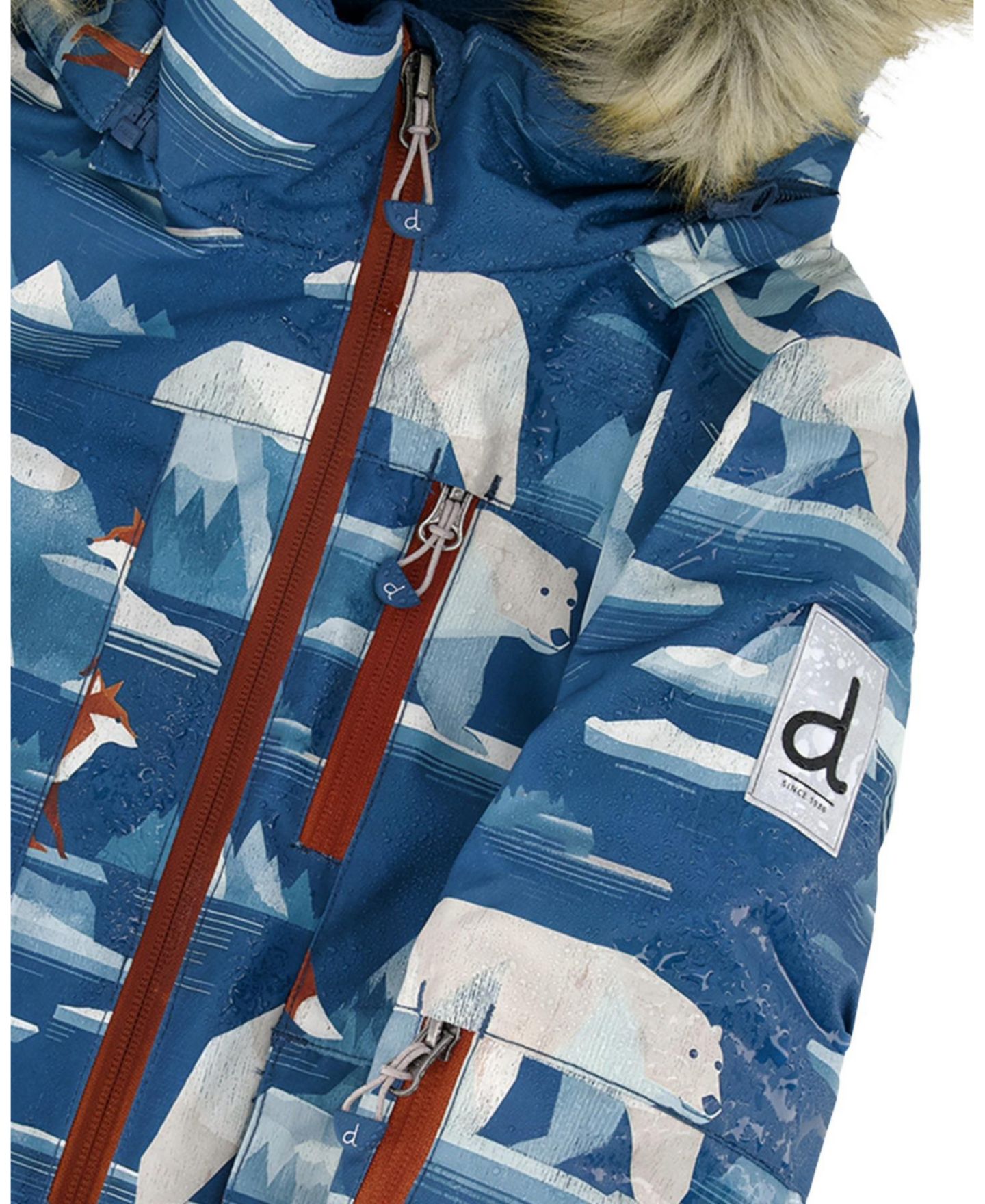 Комплекты Deux par Deux Two-Piece Play Snowsuit для мальчиков-малышей, цвет: Синий с принтом — фото 8