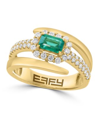 Emerald-Cut Diamond Cocktail Ring (1 1/8 ct. t.w.) in 14k Yellow Gold
