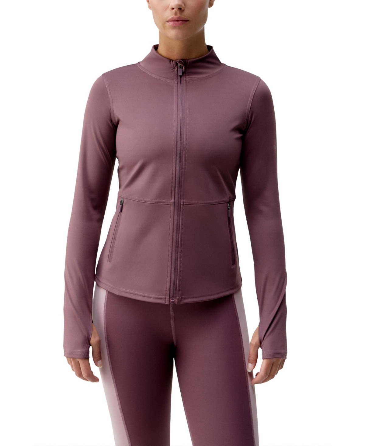 Born Living Yoga Women's Ivet Performance semi-fitted with Pockets Sport Jacket - Deep rose