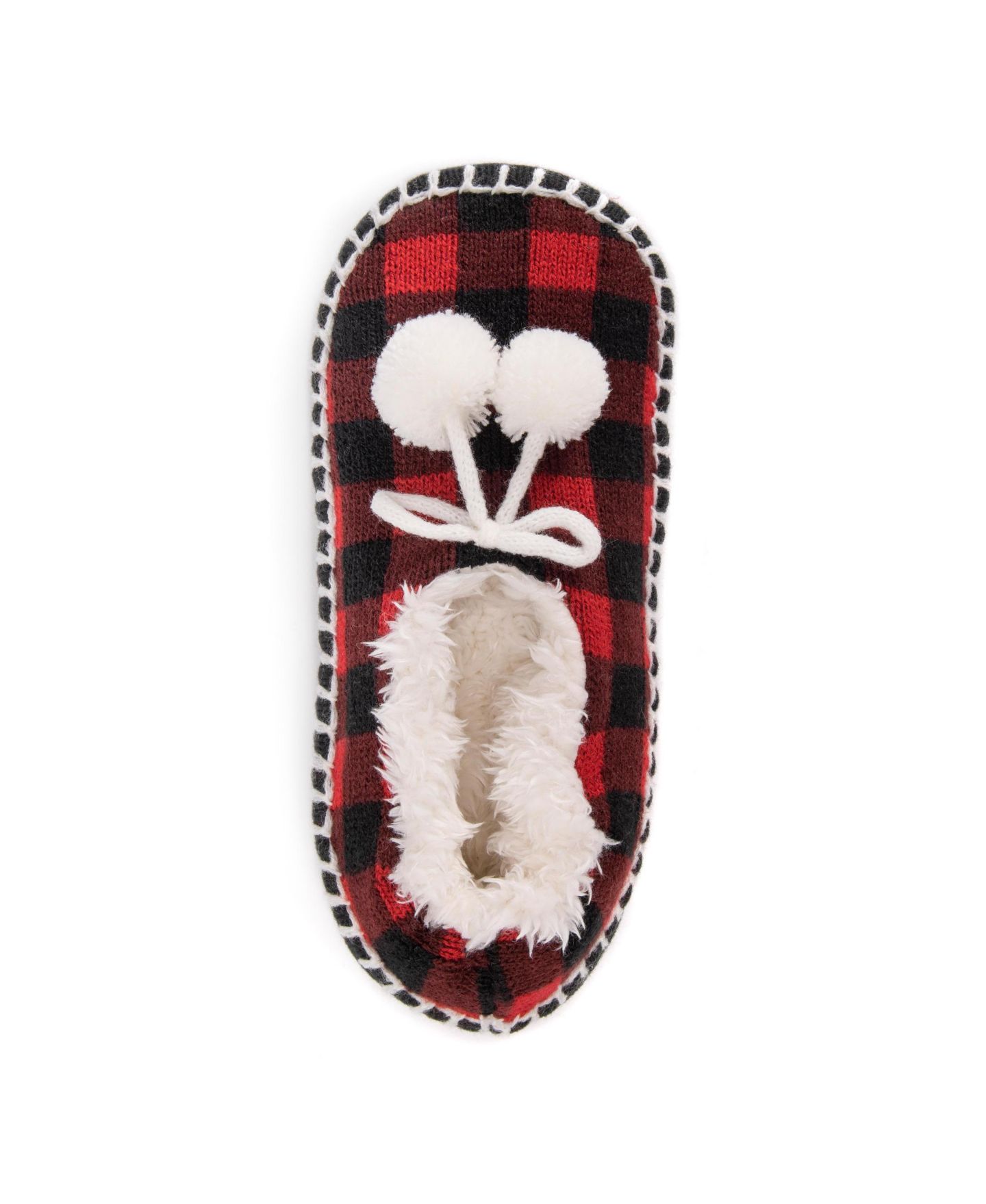 Мужские тапочки MUK LUKS Cuff Booties Slipper, цвет: Красный / Чёрный — фото 8