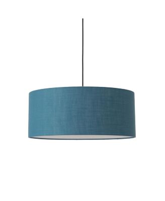 Stretch Pendant - Weathered Brass, Pol Linen Shade, Dimmable, Bulb Included