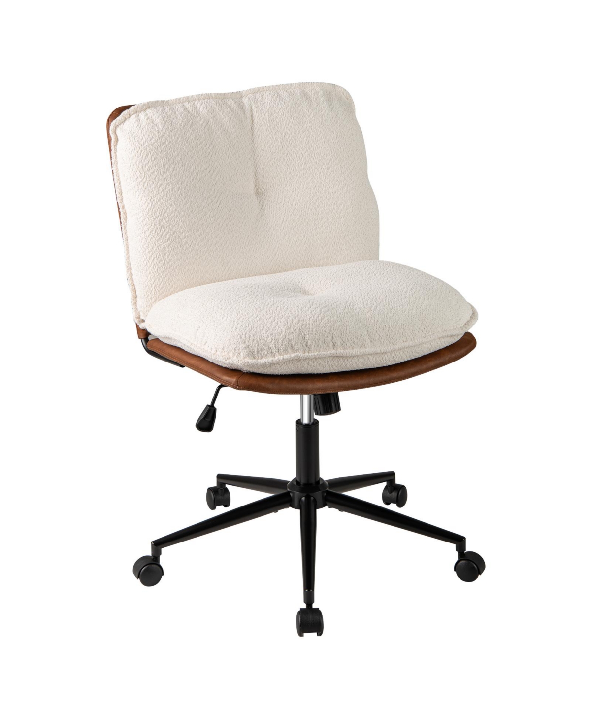 Mecale Armless Home Office Chair with Rocking Backrest - Black