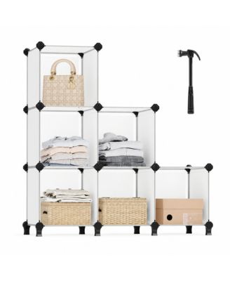 6-Cube Stair Shaped Storage Organizer with Rubber Mallet