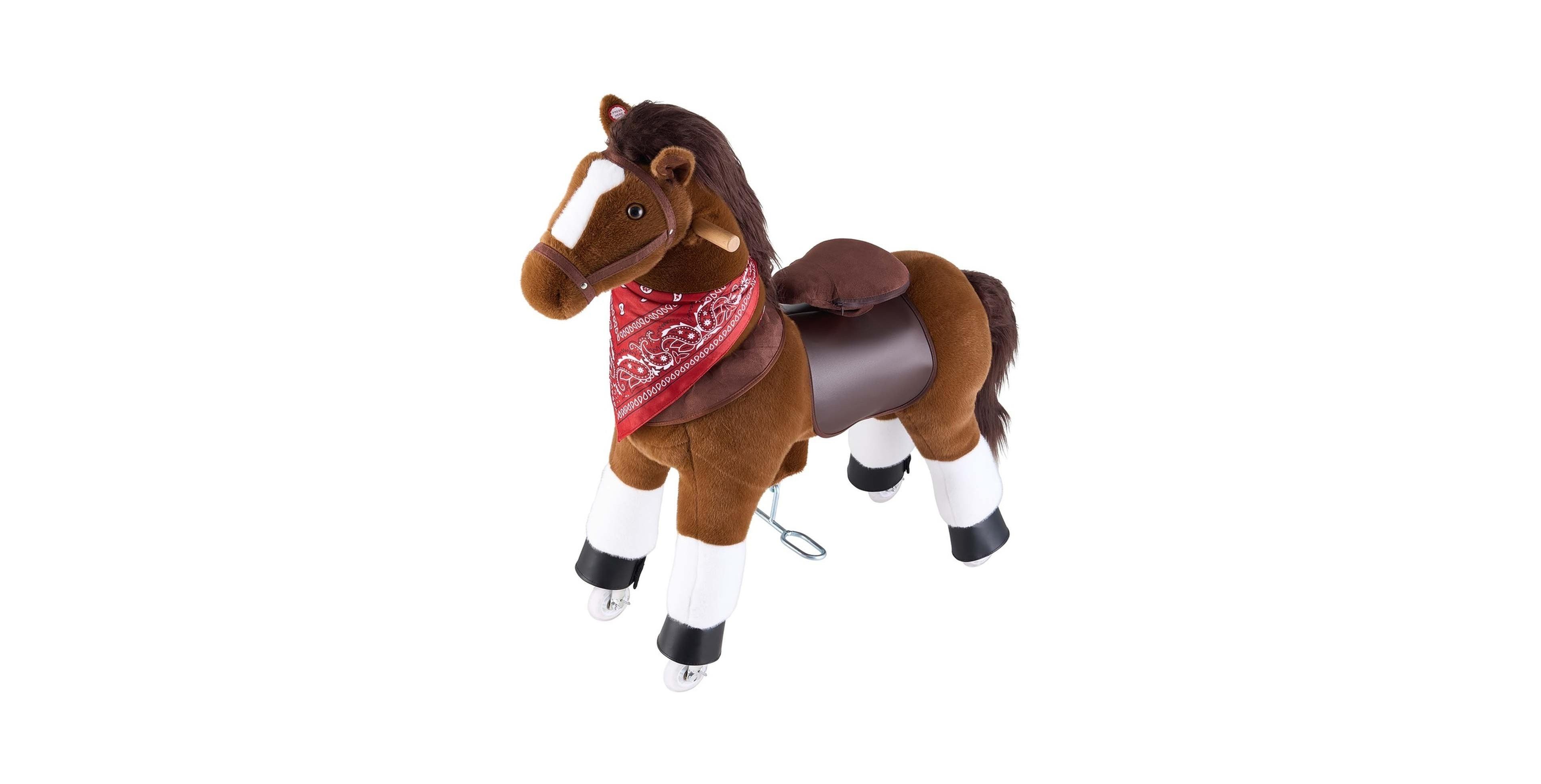 Sugift Pedal-Powered Metal Horse Ride-On Toy, 27.56–176 lbs, Ages 6+