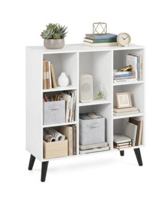 8-Cube Engineered Wood Raised Leg Storage Bookcase