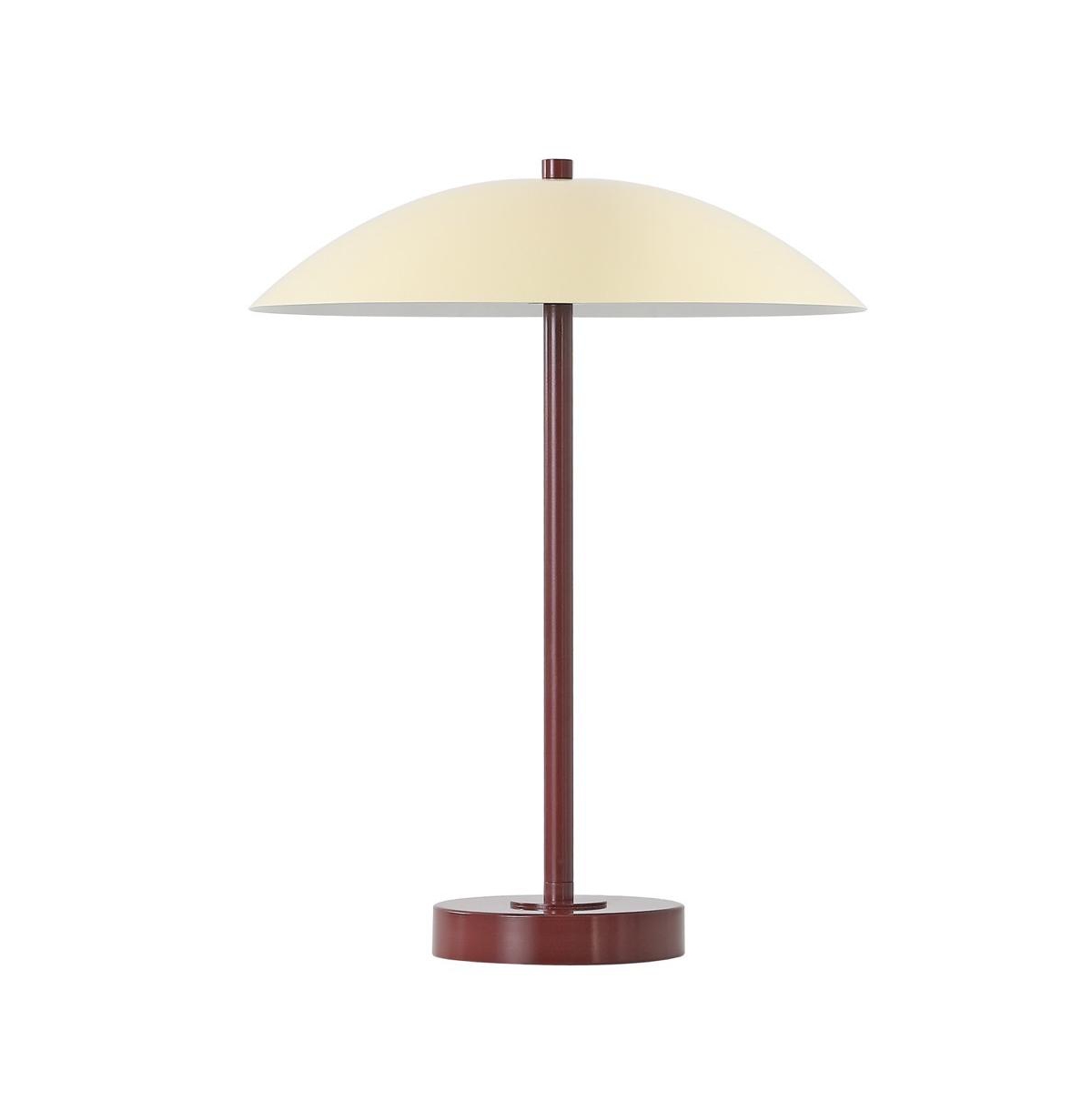Safavieh Stassi Red and Cream Metal Table Lamp 16"