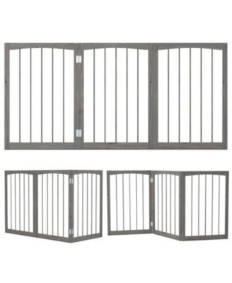 30 Inch Foldable Wooden Pet Gate for Small to Medium Dogs and Cats