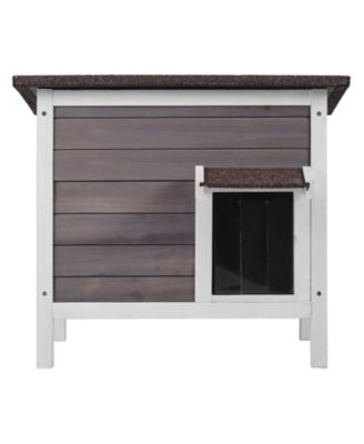 Weatherproof Wooden Outdoor Cat Shelter with Insulated Foam Walls