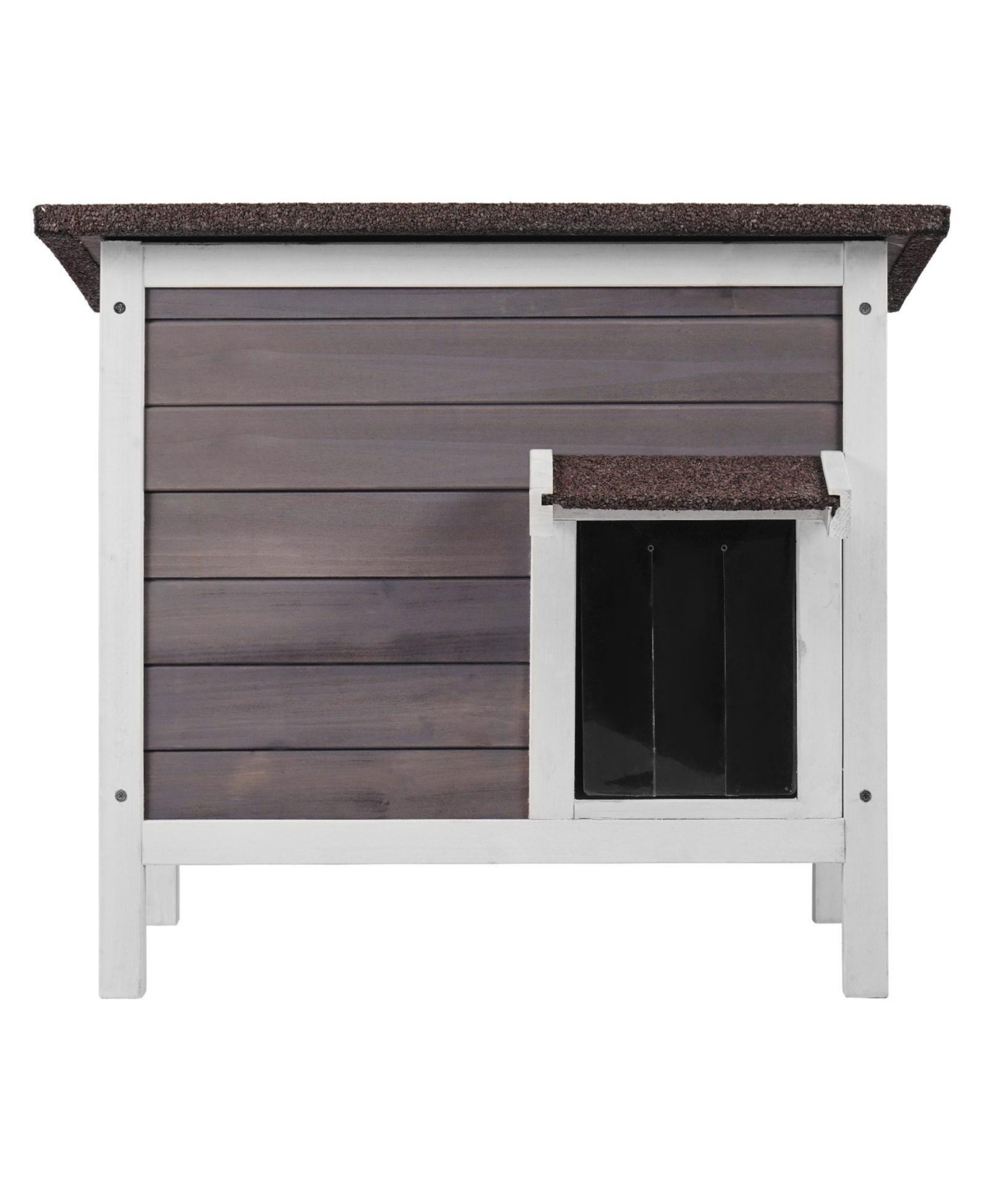 Sugift Weatherproof Wooden Outdoor Cat Shelter with Insulated Foam Walls