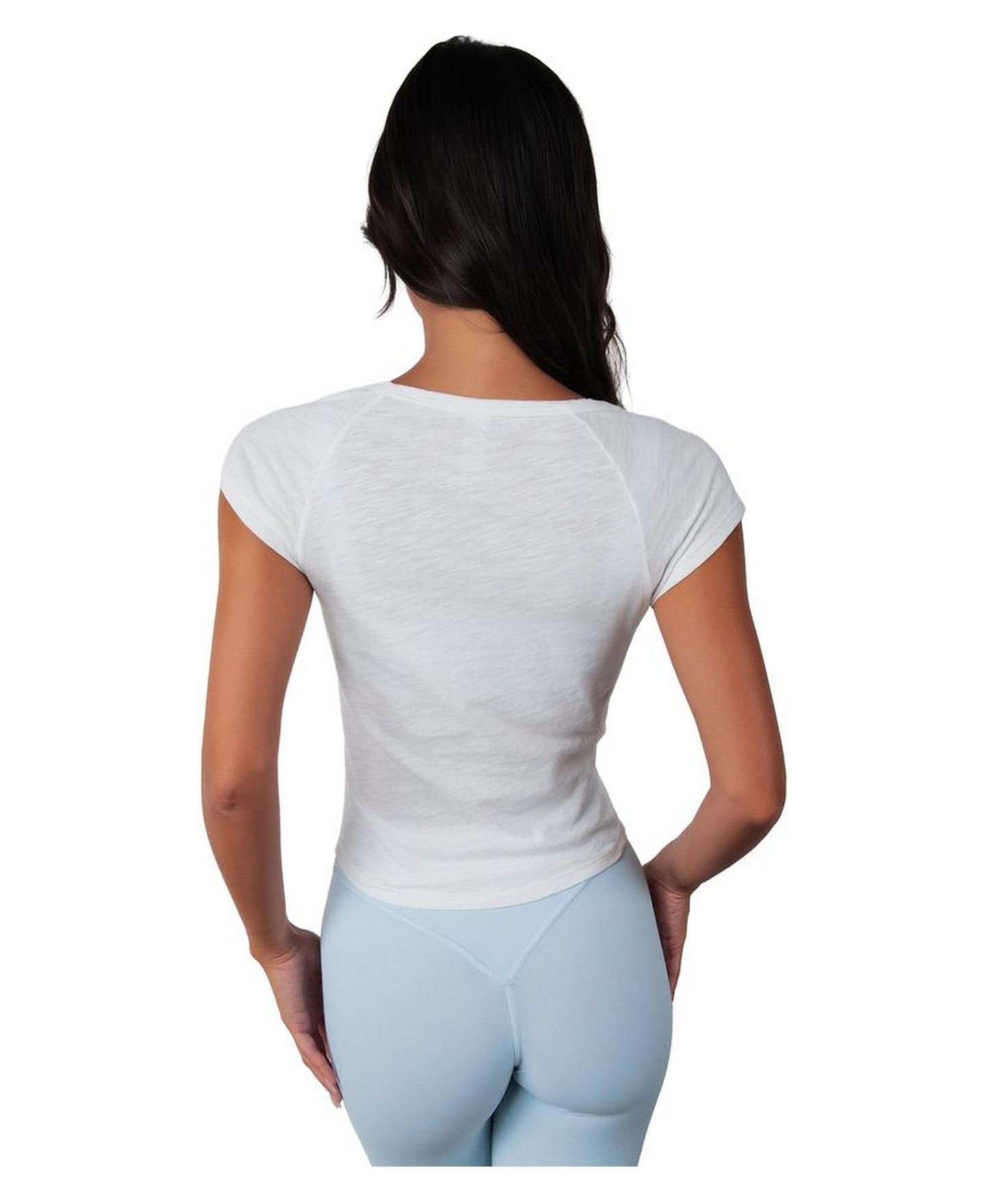 Женская футболка Vitality Whisper Raglan-Sleeve Curved-Hem, цвет: Снежный — фото 2