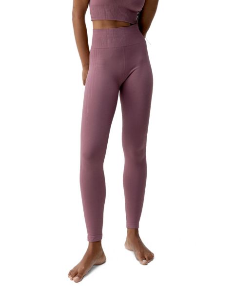 Женские леггинсы Born Living Yoga Nawal High Rise Seamless 4-Way Stretch, цвет: Глубокий розовый