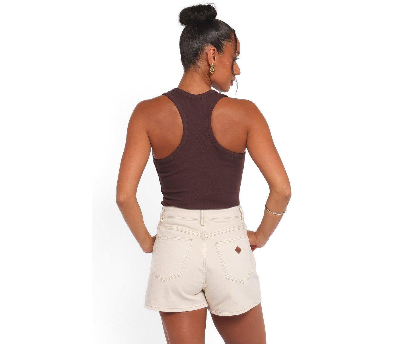 Женский топ Petal and Pup Miles Racerback Ribbed-Knit, цвет: Тёмно-коричневый — фото 3
