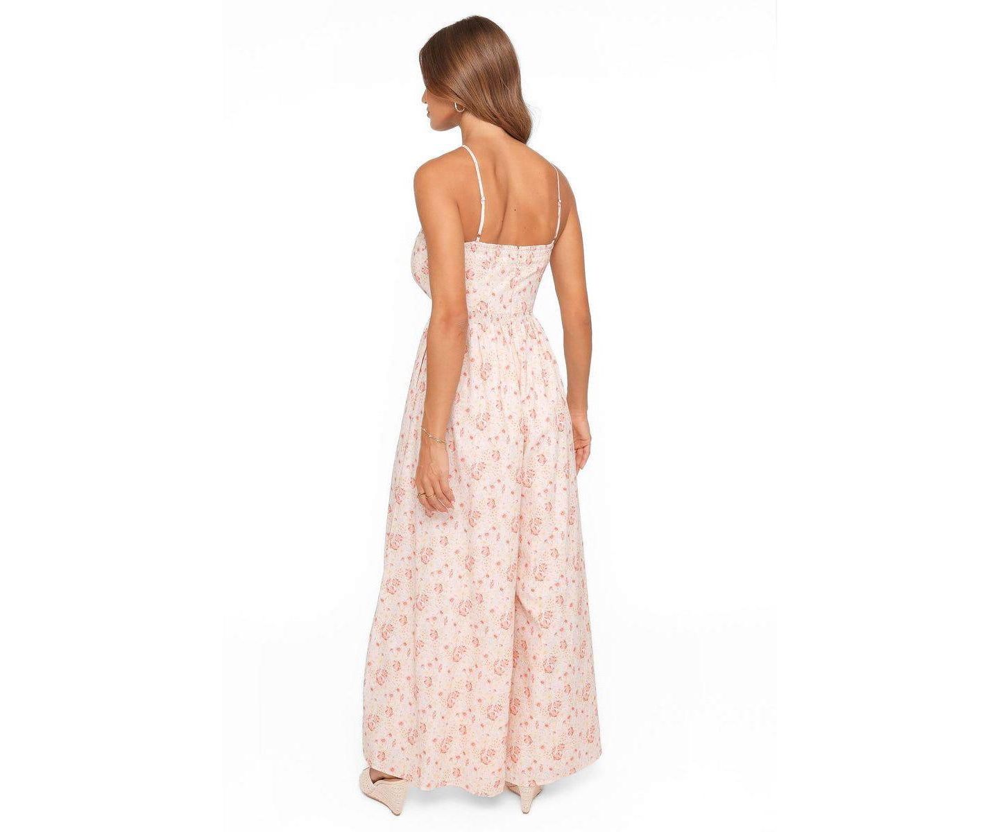 Женский комбинезон Petal and Pup Madeira Jumpsuit, цвет: Персиковый с принтом — фото 3