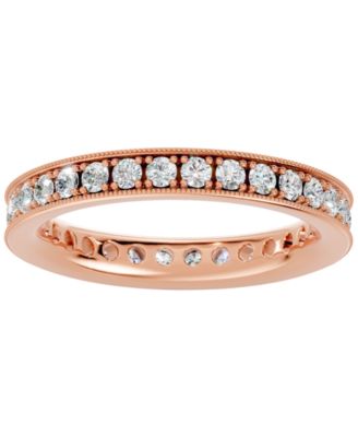 Diamond Round-Cut Full Eternity Band Ring (1 ct. t.w.) in 14k White, Yellow, Rose Gold or Platinum