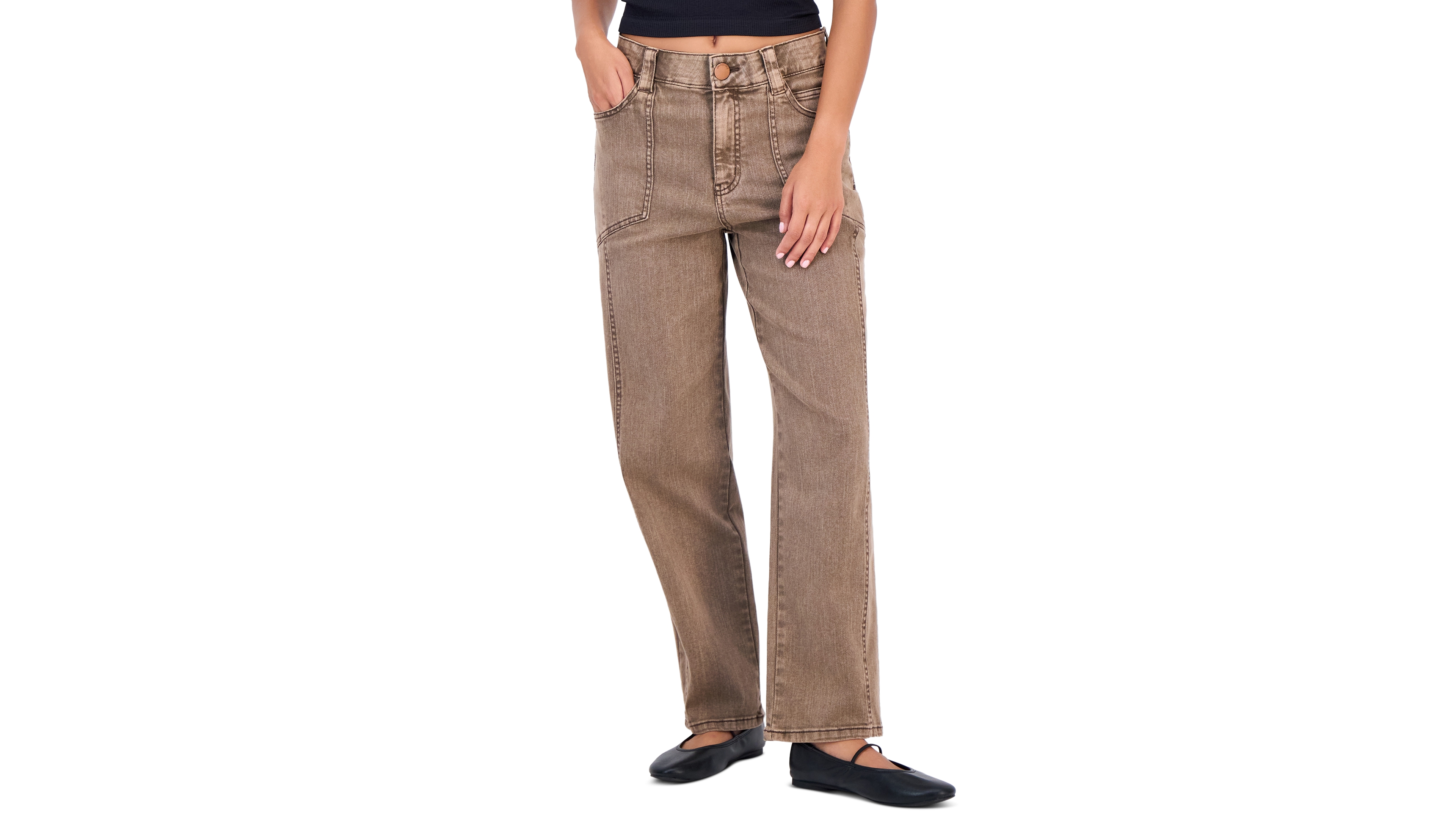 Democracy Women's Ab Solution High-Rise Relaxed Straight-Leg Jeans