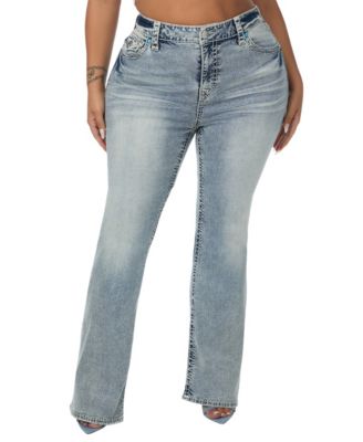 Women's Becca Bootcut Light-Rinse Stretch Jeans